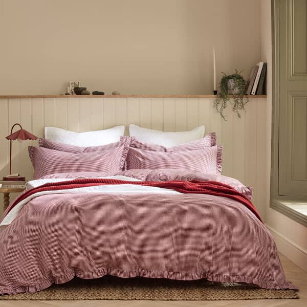 Gingham Ruffle Red