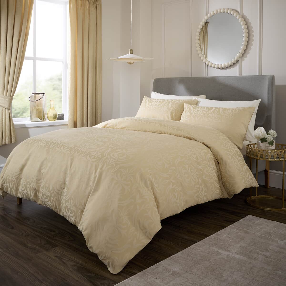 Vantona Damask Jacquard Gold large