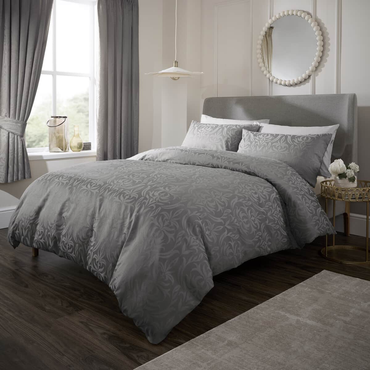 Vantona Damask Jacquard Silver large