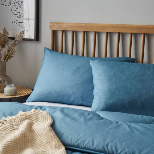 Plain Pillowcase Pair Twilight Blue