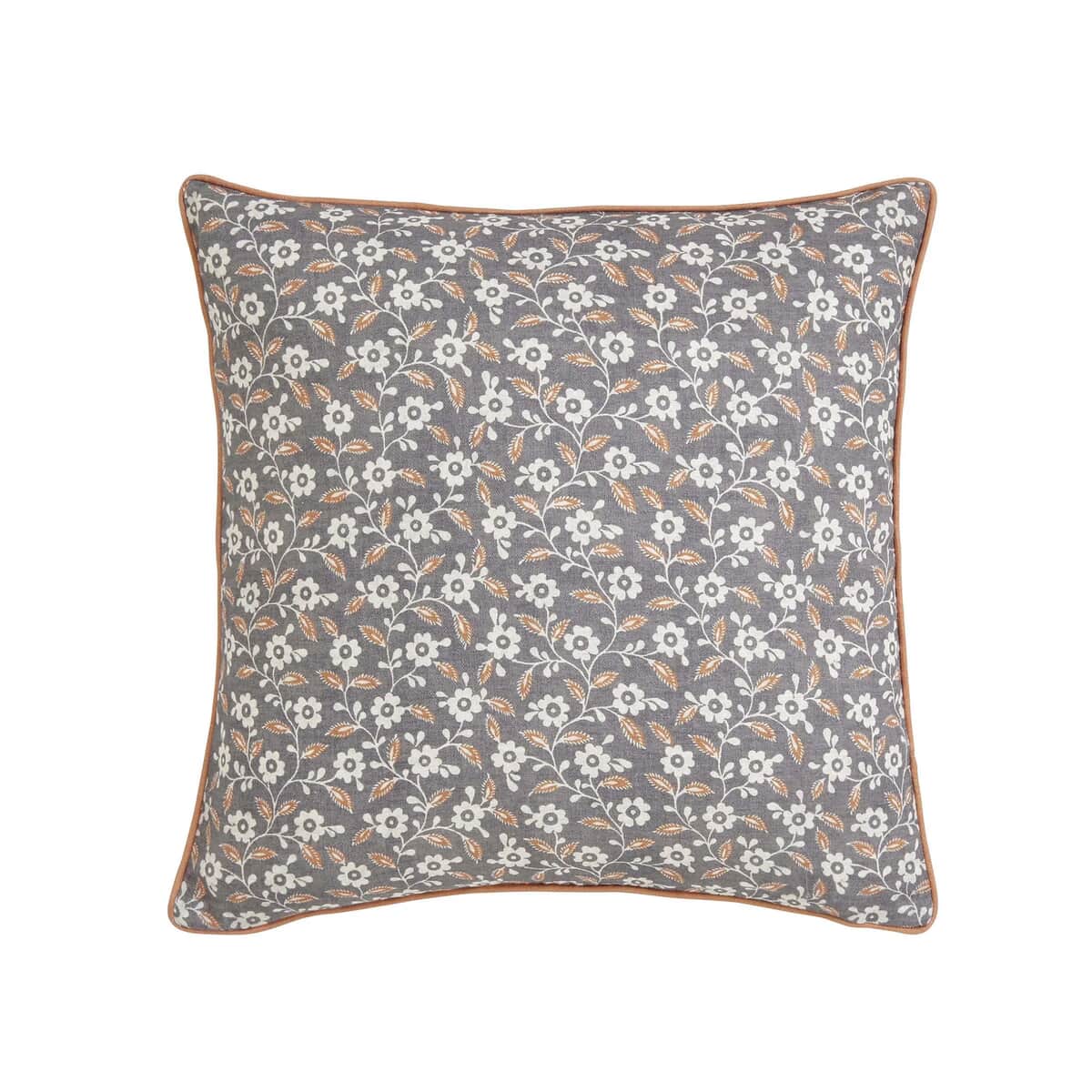 Helena Springfield Folk Ditsy Cushion Graphite/Copper large