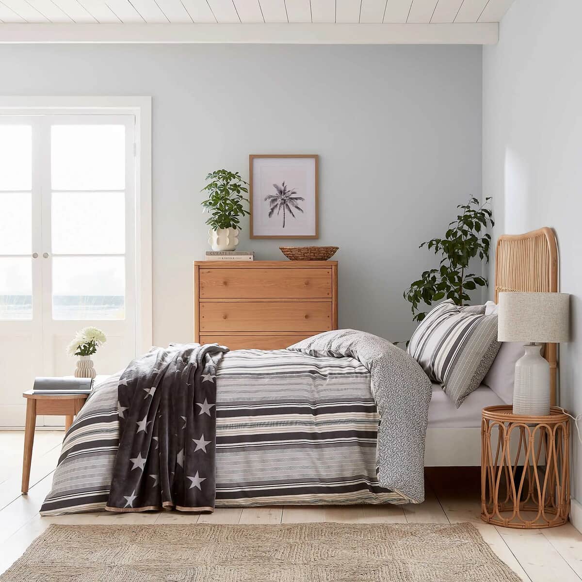 Helena Springfield Beach House Stripe Linen and Grey large