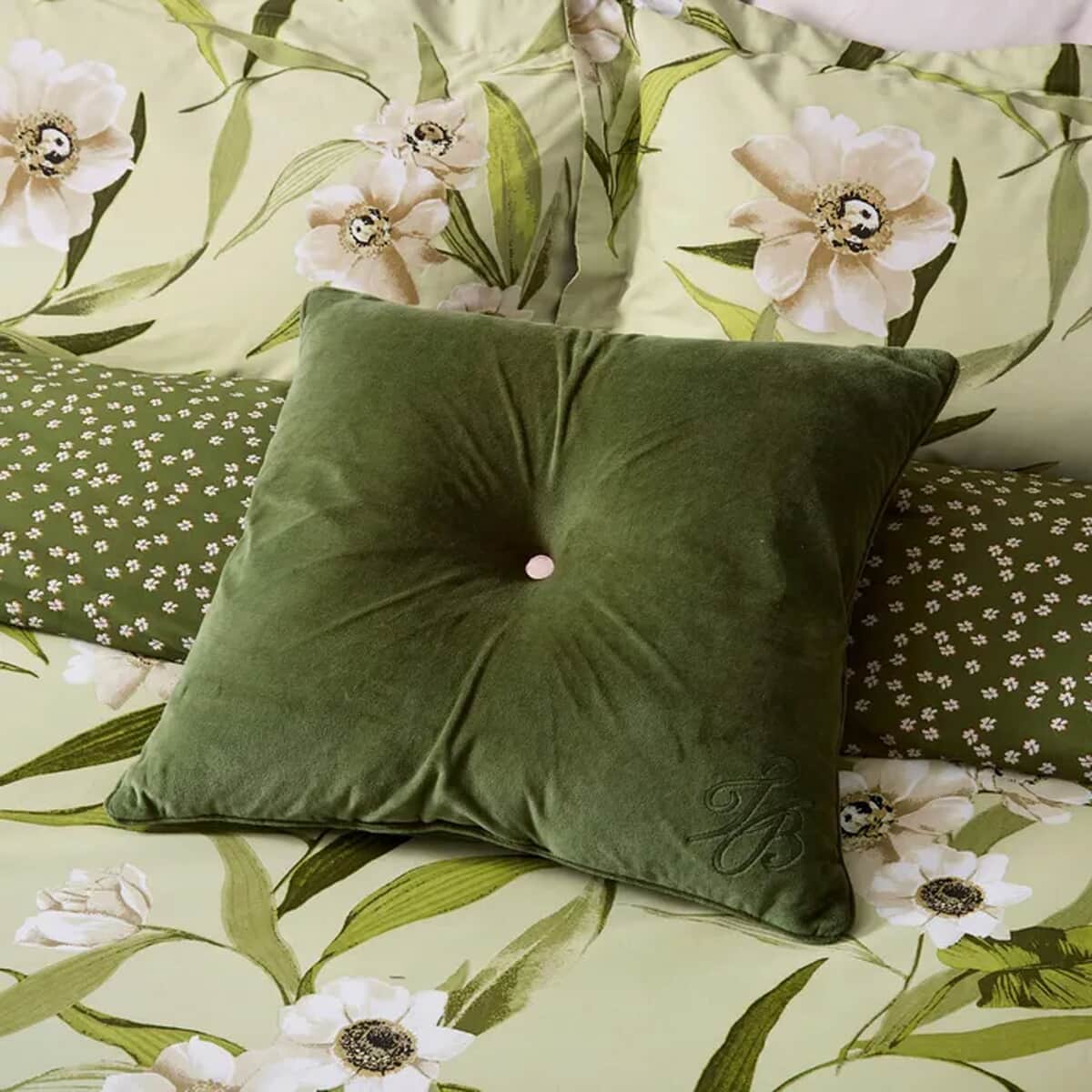 Ted Baker TB Quilted Cushion Green large