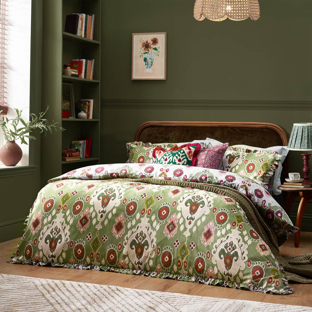 Paoletti Dawson Ikat Cedar Green large