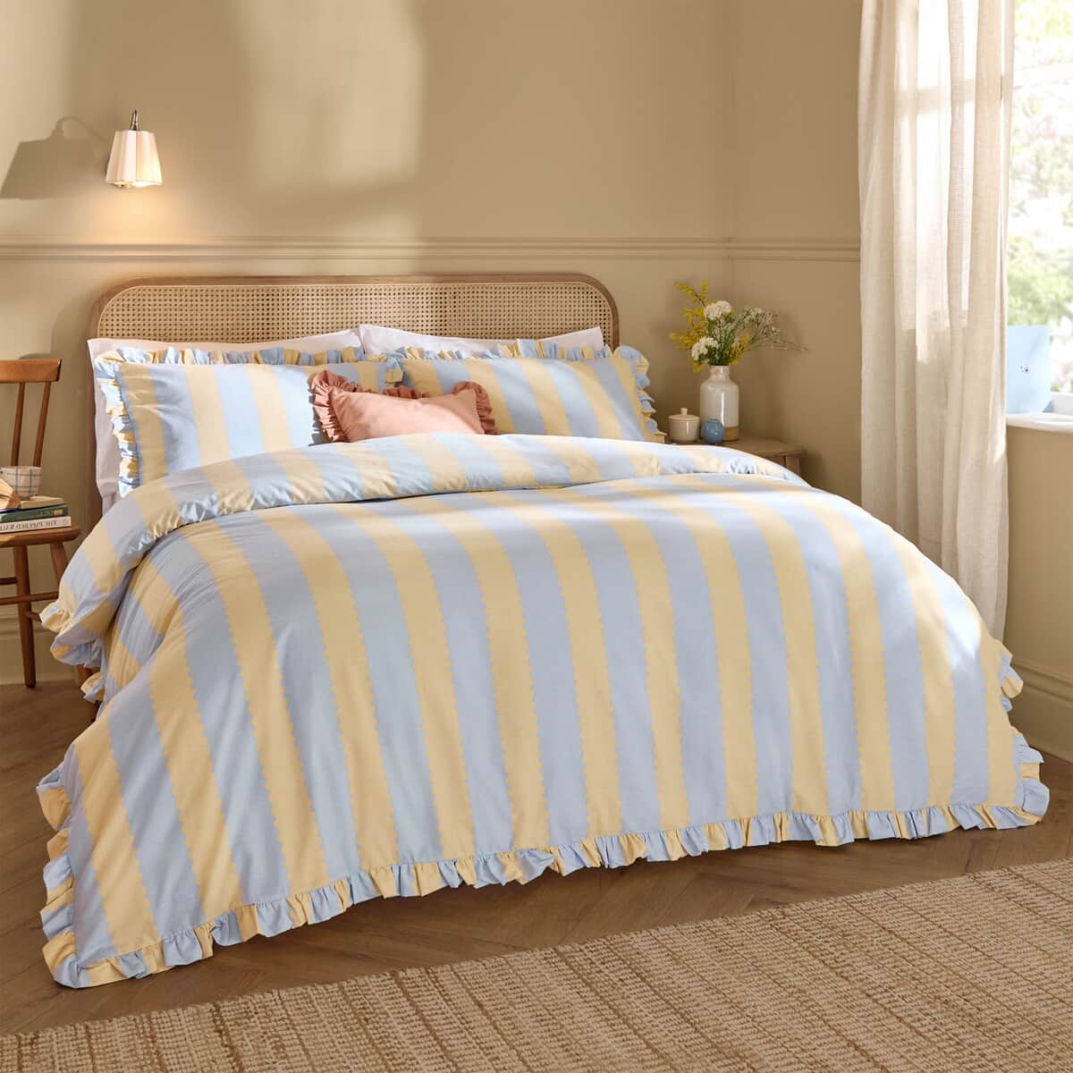 Wylder Birdie Stripe Lemon and Sky large