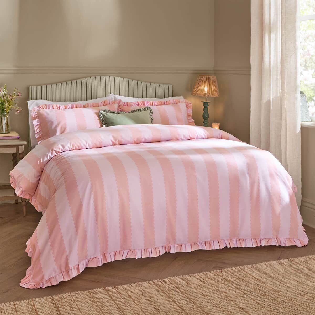 Wylder Birdie Stripe Pink and Raspberry large