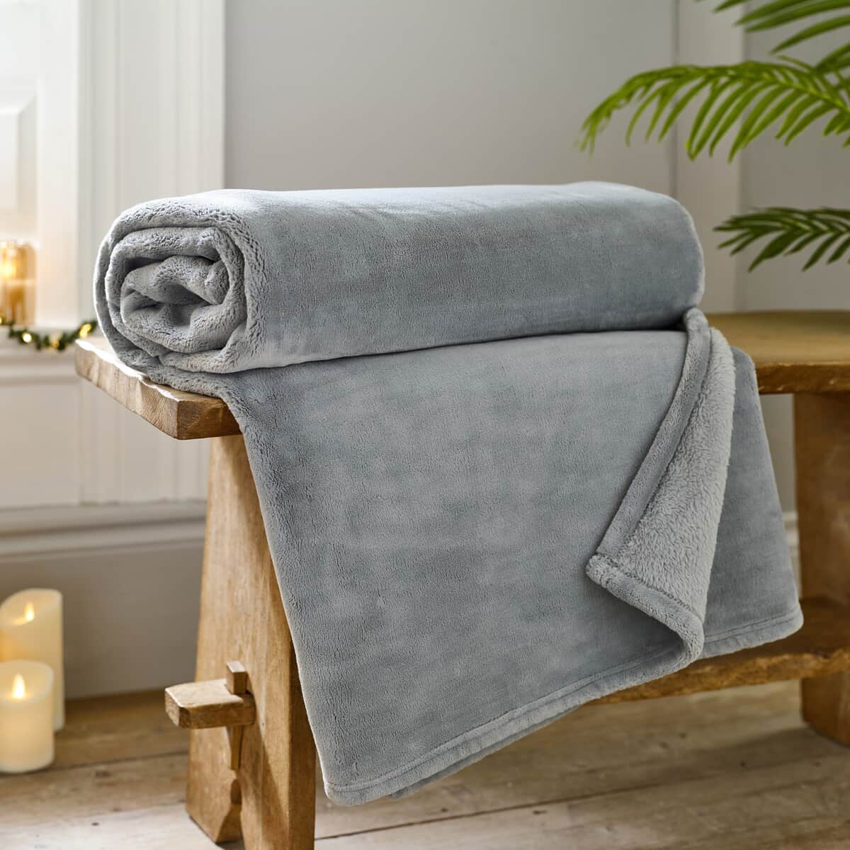 Lyndon Company Coco Touch Throw Grey large