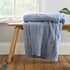 Bianca Cable Knit Throw Blue thumb