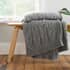 Bianca Cable Knit Throw Grey thumb