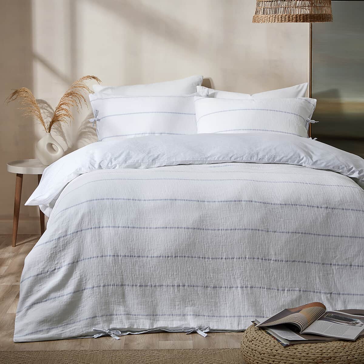 Vantona White Stripe Gauze large