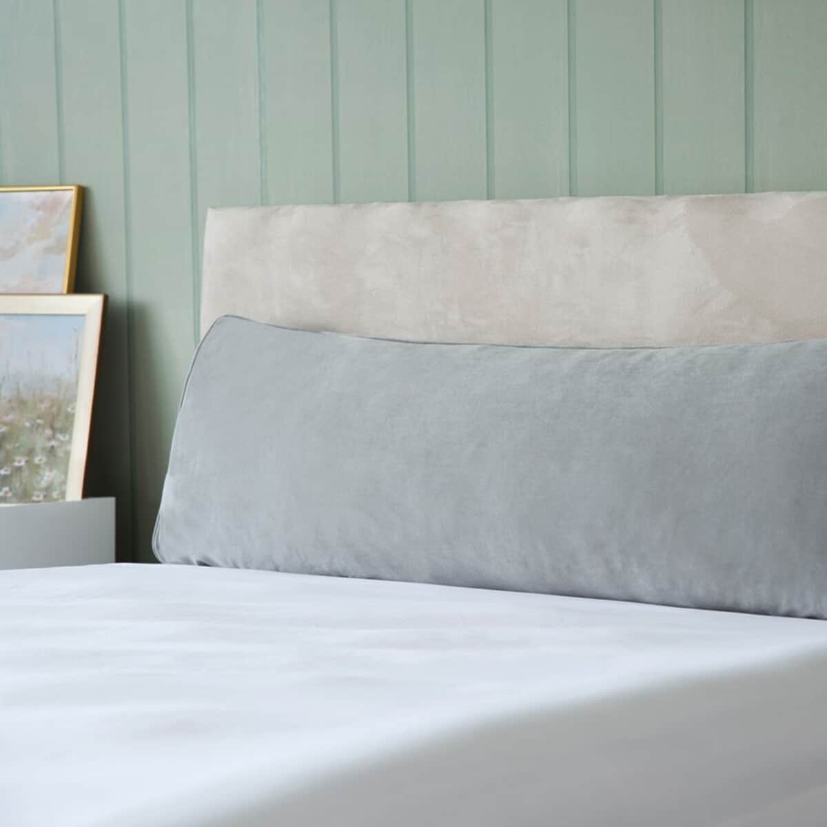 Belledorm Velvet Bolster Cushion Cloud large