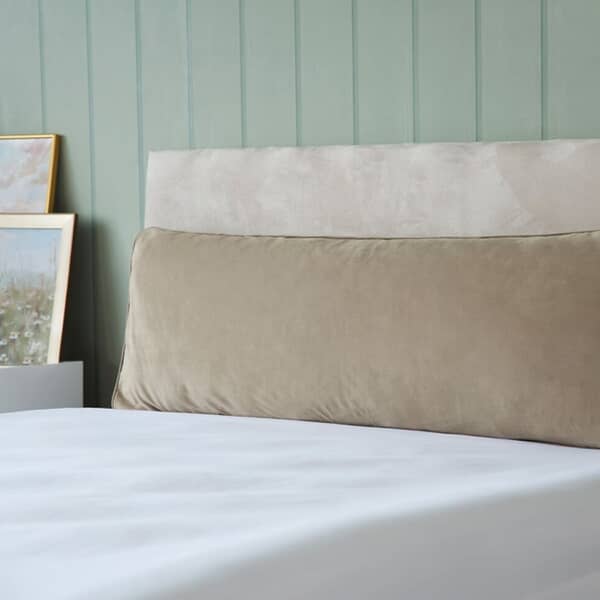 Velvet Bolster Cushion Taupe