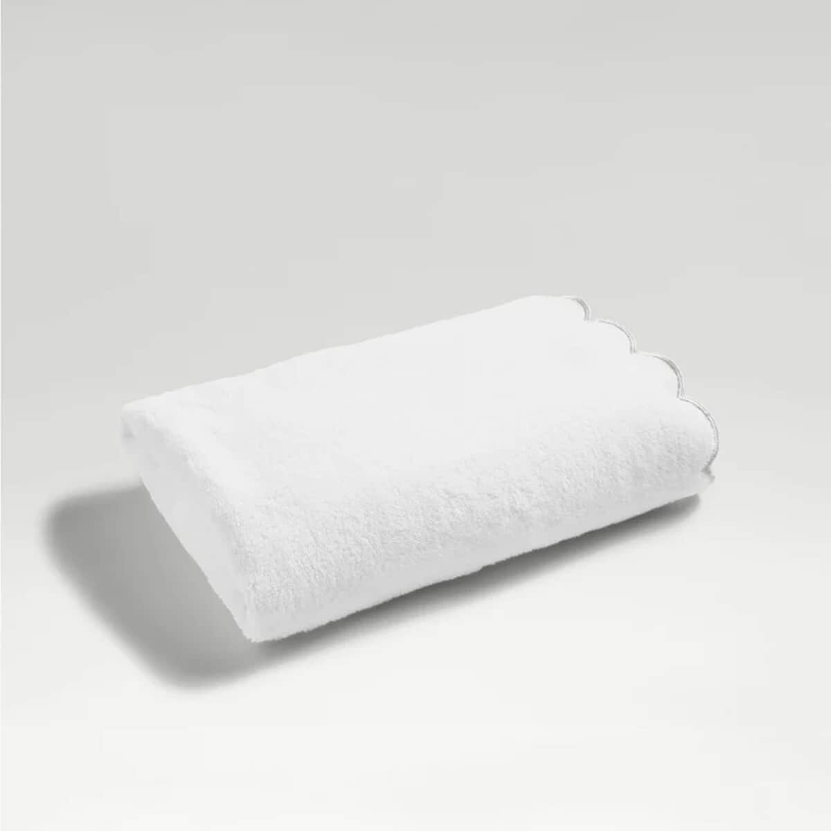 Christy Scallop Edge Towel Silver large