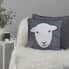 Herdy Hello Velvet Filled Cushion Grey/Pink thumb 1