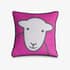 Herdy Hello Velvet Filled Cushion Grey/Pink thumb 3