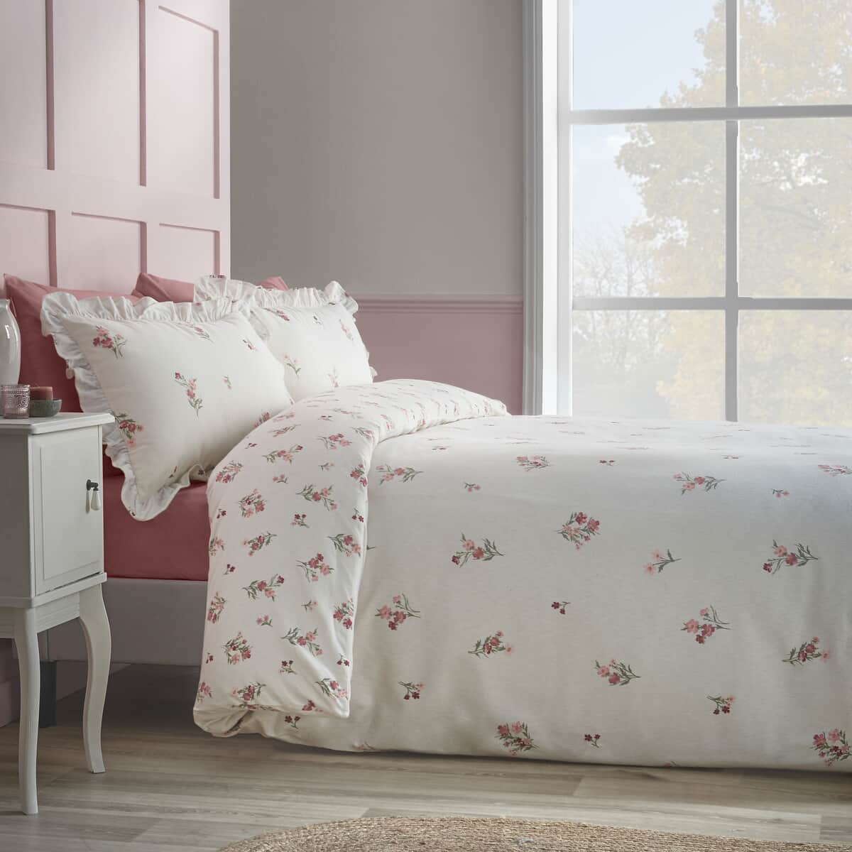 Catherine Lansfield Brushed Ditsy Floral Pink large