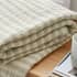 Bianca Cotton Muslin Stripe Throw Green thumb 1