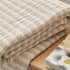 Bianca Cotton Muslin Stripe Throw Natural thumb 1