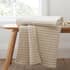 Bianca Cotton Muslin Stripe Throw Natural thumb