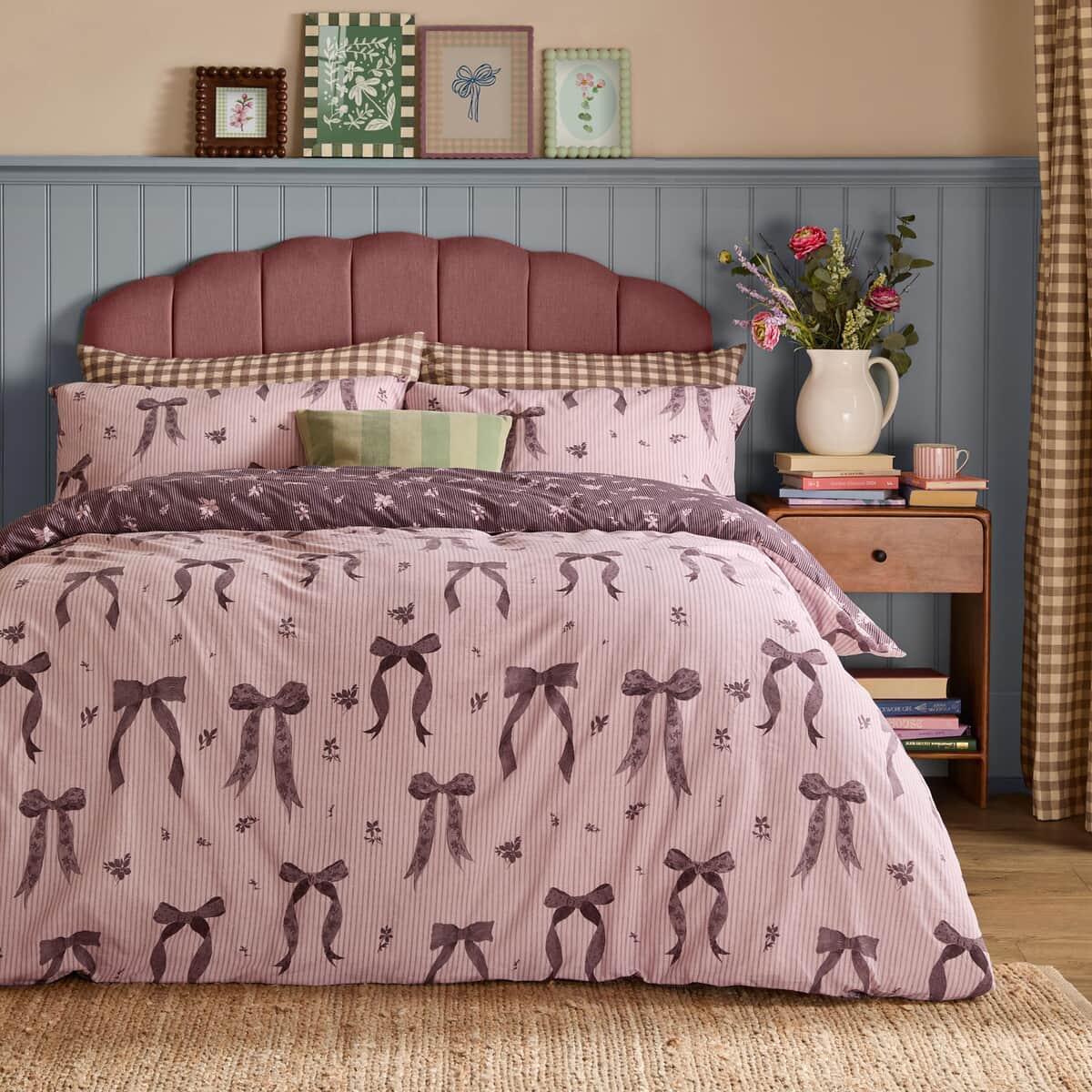 Furn Belle Stripe Rosewood large