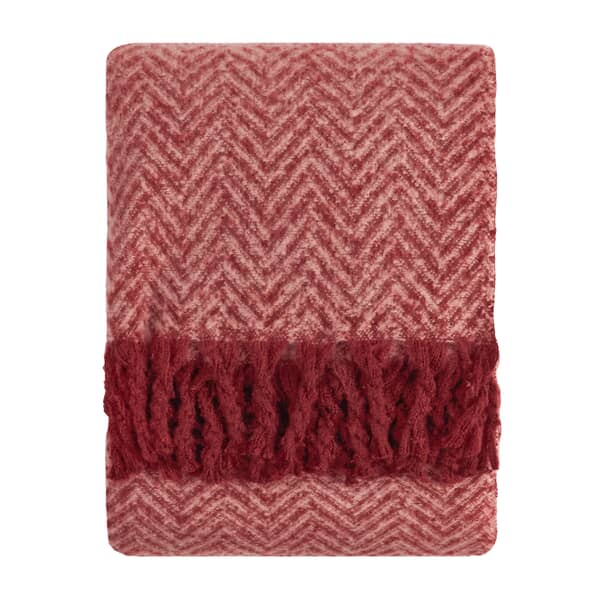 Tweedie Throw Pink/Burgundy