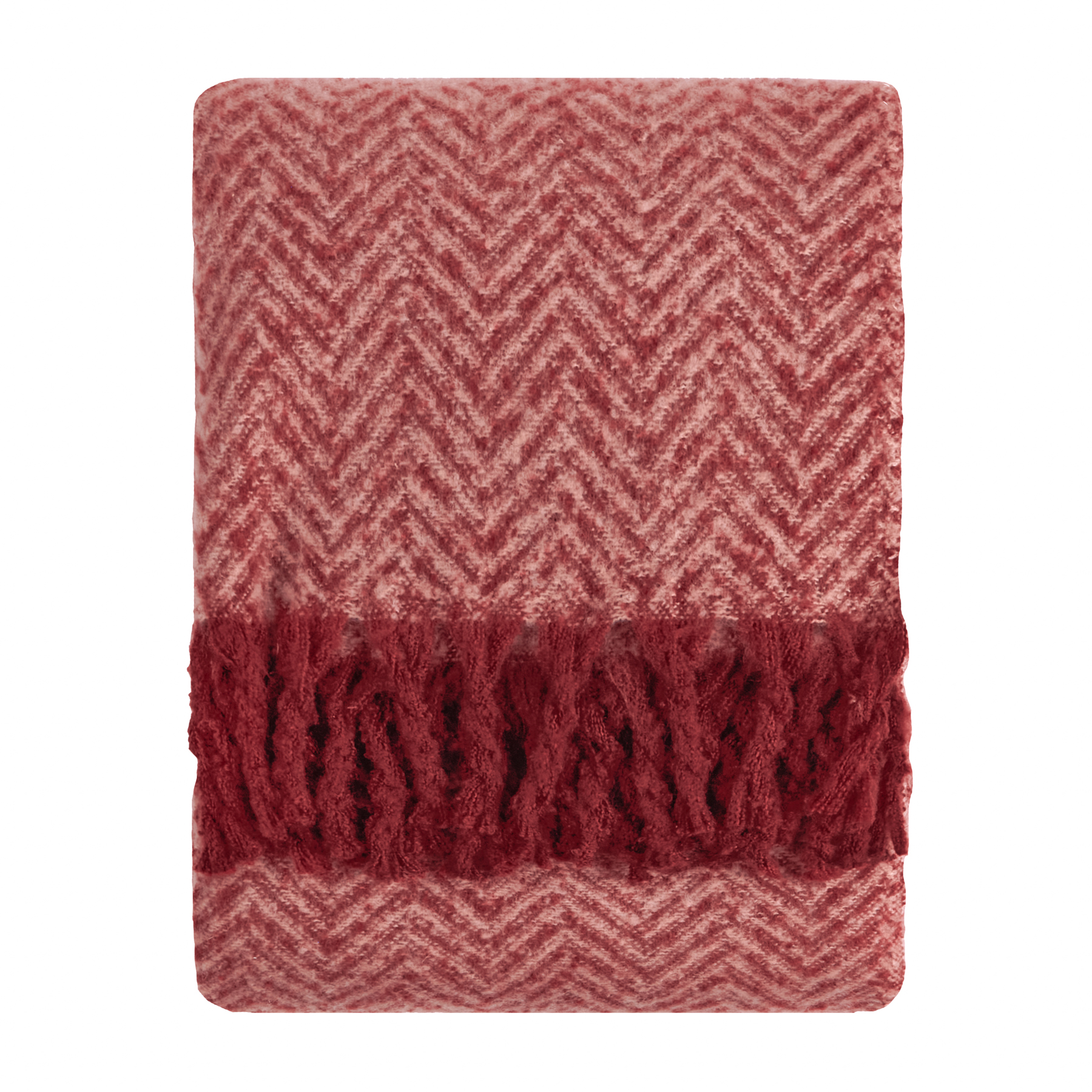 Furn Tweedie Throw Pink/Burgundy large
