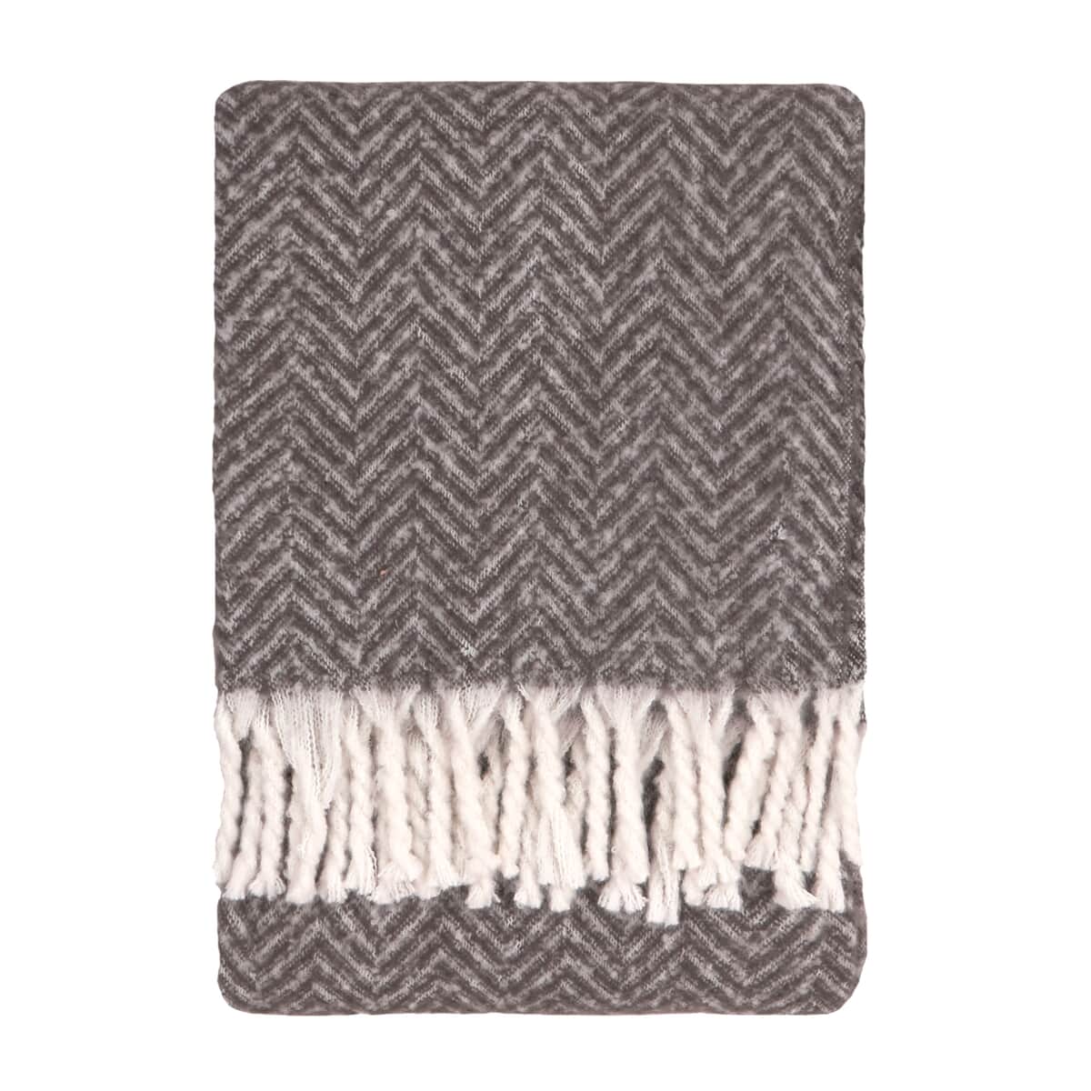 Furn Tweedie Throw Charcoal large