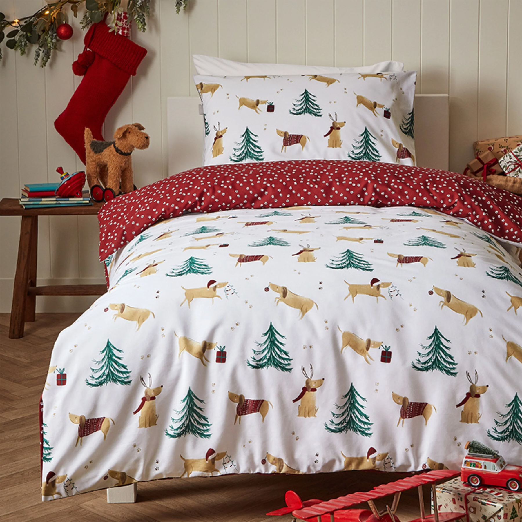 Vantona Christmas Dogs large