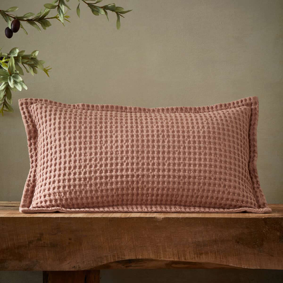 Pineapple Elephant Jaipur Waffle Cushion Pink large