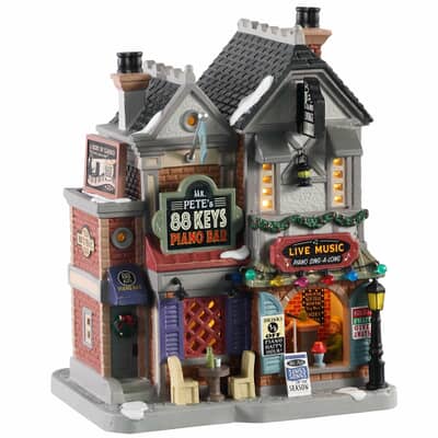 Lemax Christmas Village Mr. Petes 88 Keys Piano Bar Battery Operated Led - 05659 (PLAIN BOX) 
