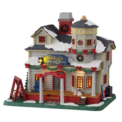 Lemax Christmas Village Twilight Bed And Breakfast (Smoking) With 4.5V Adaptor - 15740  (PLAIN BOX)