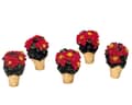 Lemax Christmas Village Poinsettias Set Of 5 - 34970