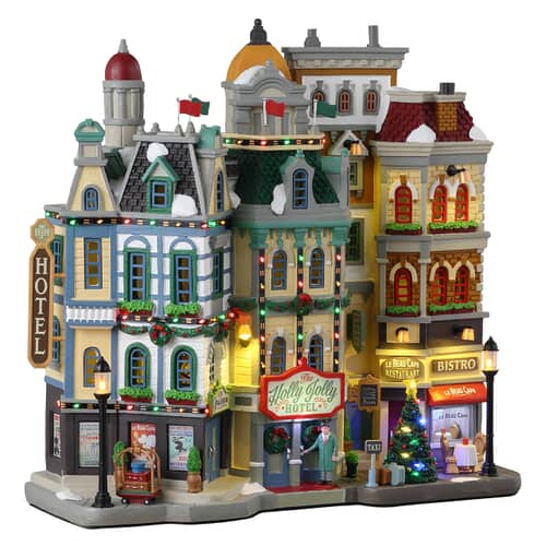 Lemax Christmas Village The Holly Jolly Hotel Battery Operated Led - 35028