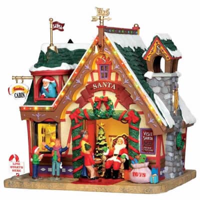 Lemax Christmas Village Santas Cabin With 4.5V Adaptor - 35554 (PLAIN BOX) 