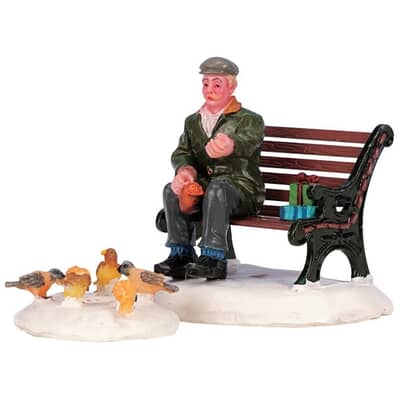 Lemax Christmas Village Feeding Pigeons Set Of 2 - 42905