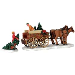 Lemax - Christmas Tree Wagon Set Of 2