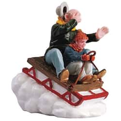 Lemax Christmas Village Sledding With Gramps - 52084