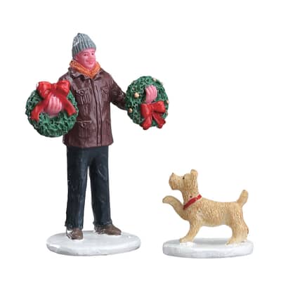 Lemax Christmas Village Tree Lot Figure Set Of 2 - 52383