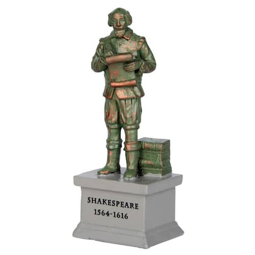 Lemax Christmas Village Park Statue Shakespeare - 64075