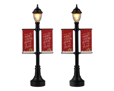 Lemax Christmas Village Lamp Post Banners - 64646