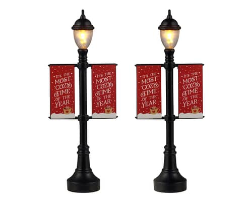 Lemax Christmas Village Lamp Post Banners - 64646