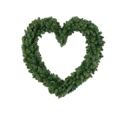 Kaemingk Everlands Imperial Artificial Heart Shaped Christmas Wreath 50cm