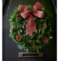 Kaemingk Everlands Mix Needle Wreath with Tartan Bow - additional image
