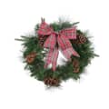 Kaemingk Everlands Mix Needle Wreath with Tartan Bow