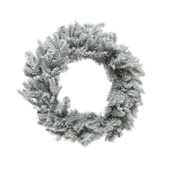 Kaemingk Everlands Frosted Grandis Wreath Grey 50cm