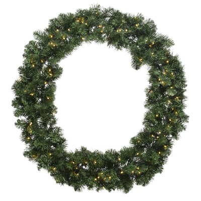 Kaemingk Everlands Imperial Wreath Pre Lit Warm White 35cm