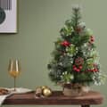 Kaemingk Everlands Ipswich Snowy Berries Mini Tree 45cm