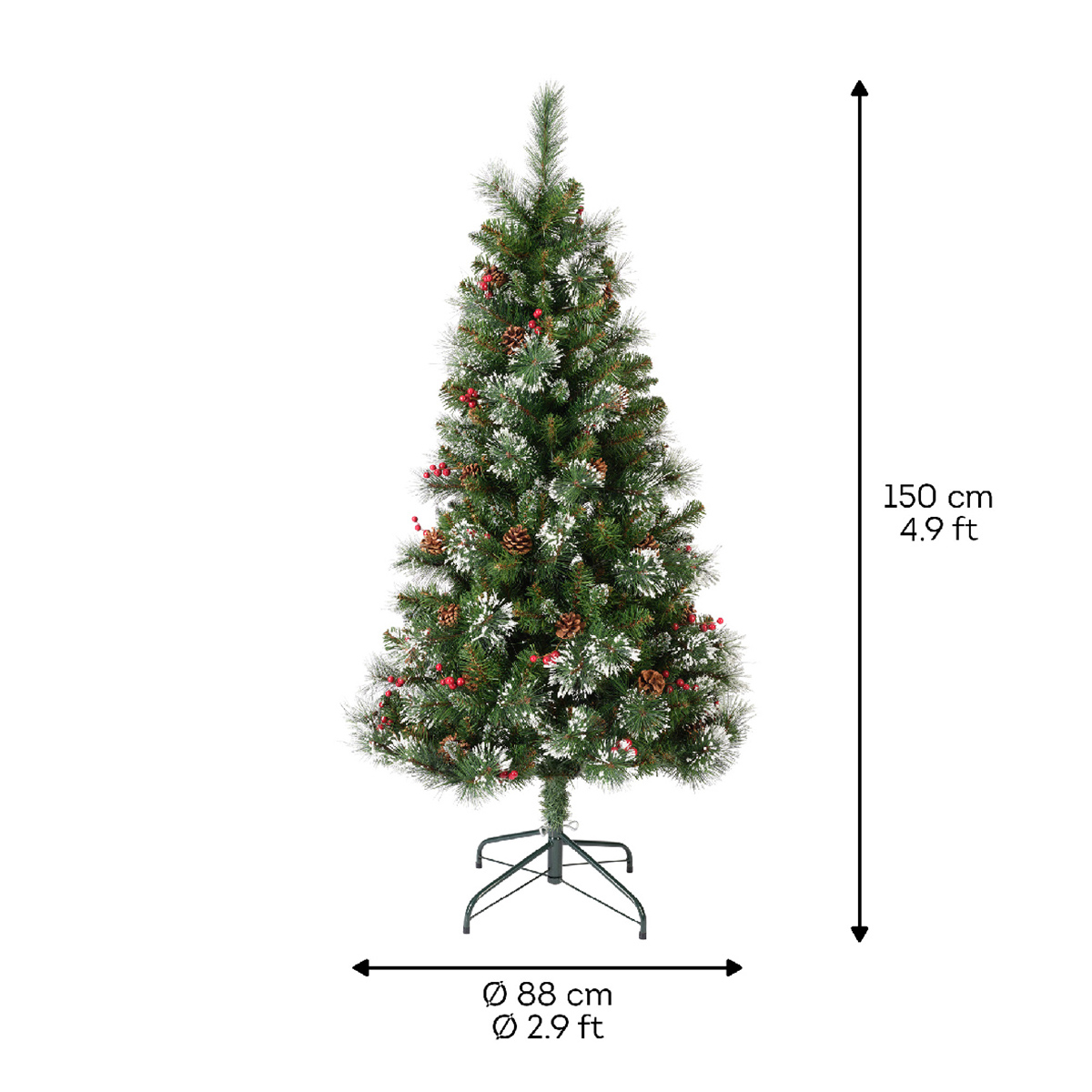 Kaemingk Everlands Ipswich Snowy PineTree 1.5m/ 5ft - additional image